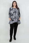 Vikki Vi Jersey Brushstroke 2 Pocket Swing Tunic