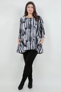 Vikki Vi Jersey Brushstroke 2 Pocket Swing Tunic