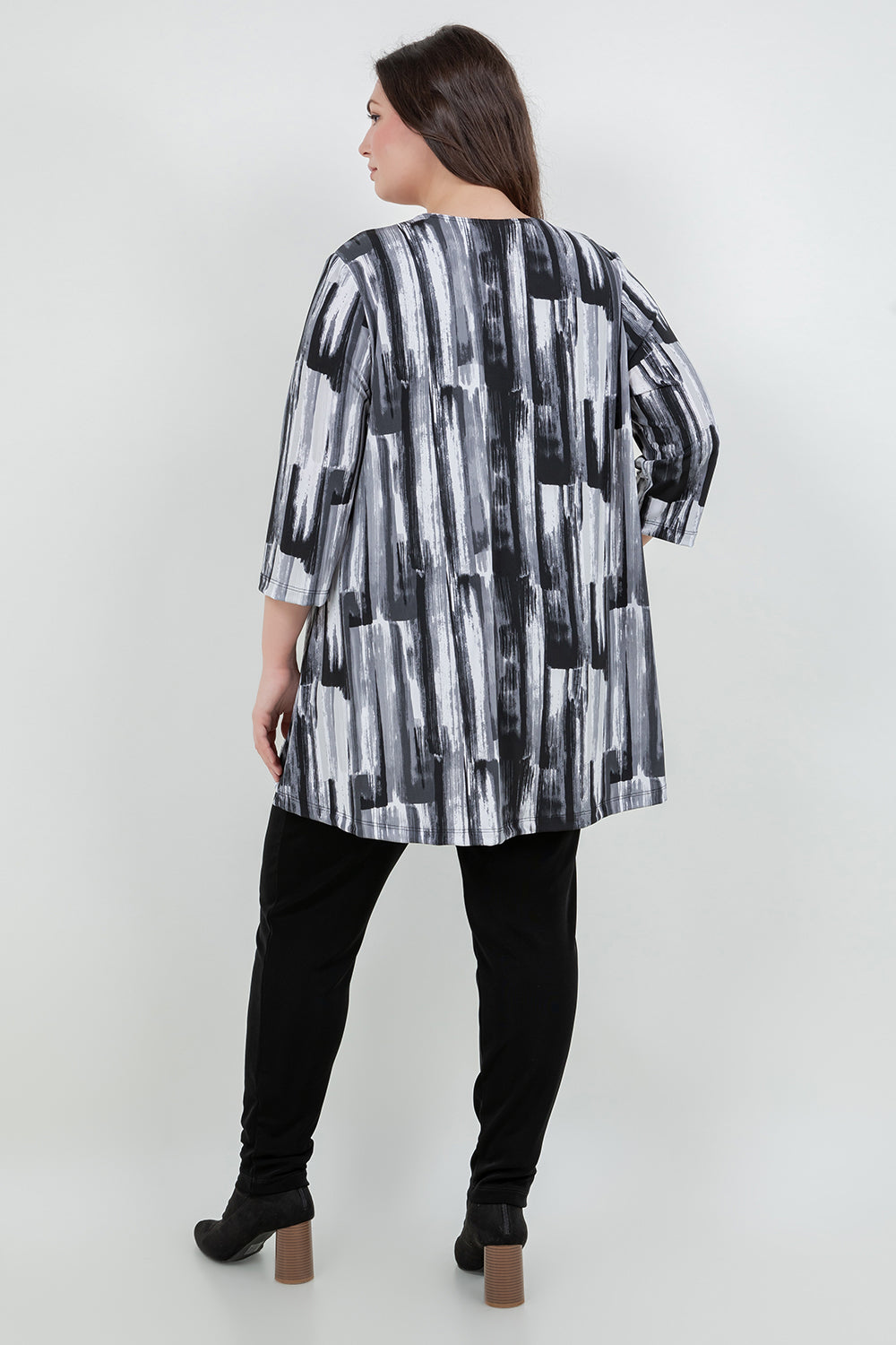 Tops Vikki Vi Jersey Brushstroke Pocket Swing Tunic