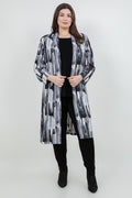 Vikki Vi Jersey Brushstroke Long Sleeve Kimono Duster