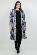 Vikki Vi Jersey Brushstroke Long Sleeve Kimono Duster
