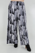Pants Vikki Vi Jersey Brushstroke Wide Leg Pant