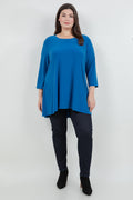 Tops Vikki Vi Jersey Azure 2 Pocket Swing Tunic