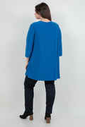 Tops Vikki Vi Jersey Azure 2 Pocket Swing Tunic