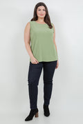 Vikki Vi Jersey Pistachio Tank