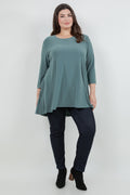 Vikki Vi Jersey Sage 2 Pocket Swing Tunic