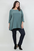 Vikki Vi Jersey Sage 2 Pocket Swing Tunic