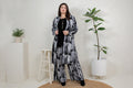 Vikki Vi Jersey Brushstroke Long Sleeve Kimono Duster
