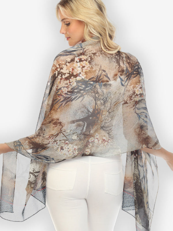 Blossom Sakura Tree Silk Scarf