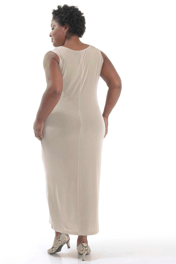 Vikki Vi Classic Sand Maxi Tank Dress