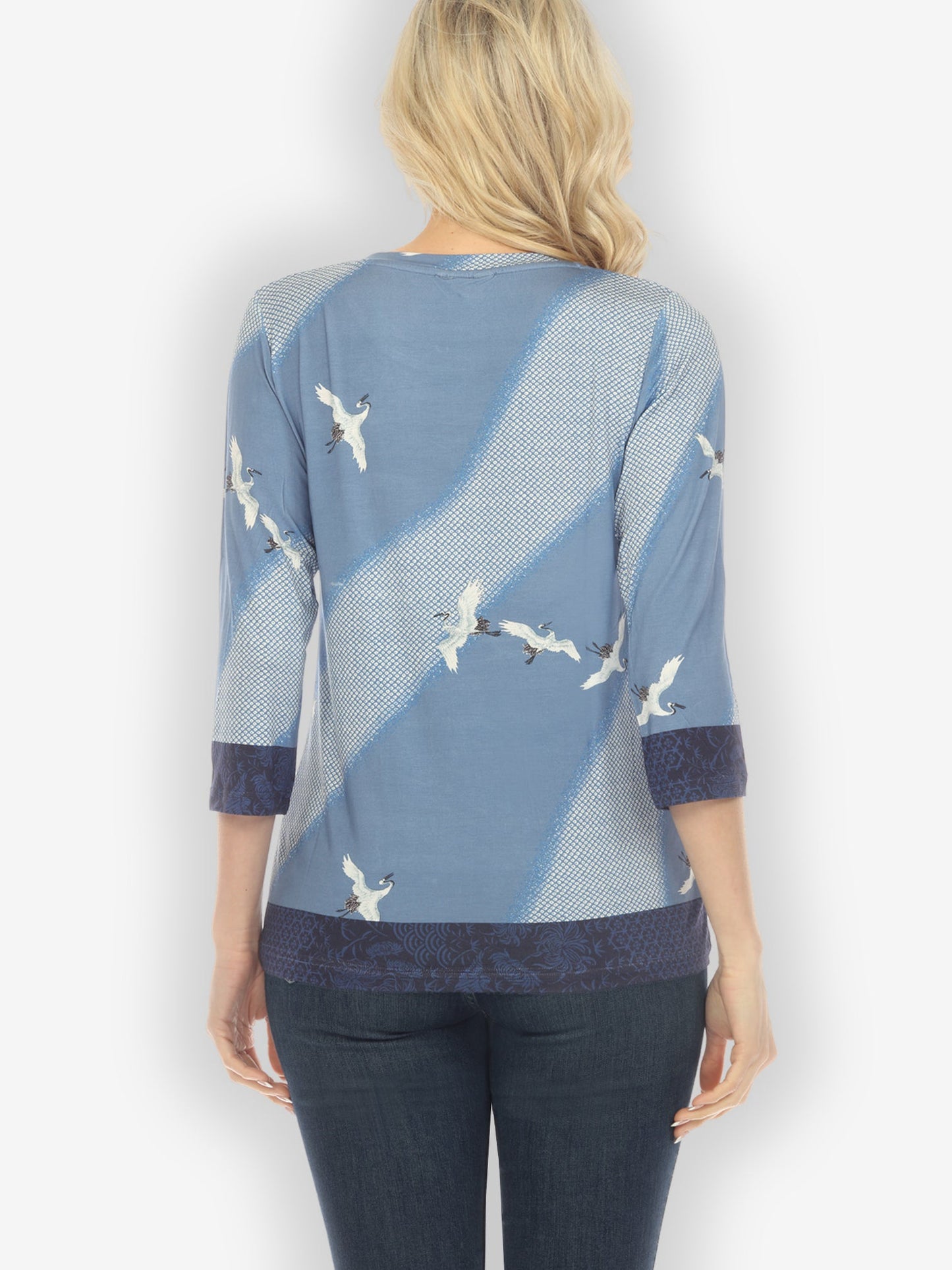 Tops Shibori Flying Crane Exclusive Tee