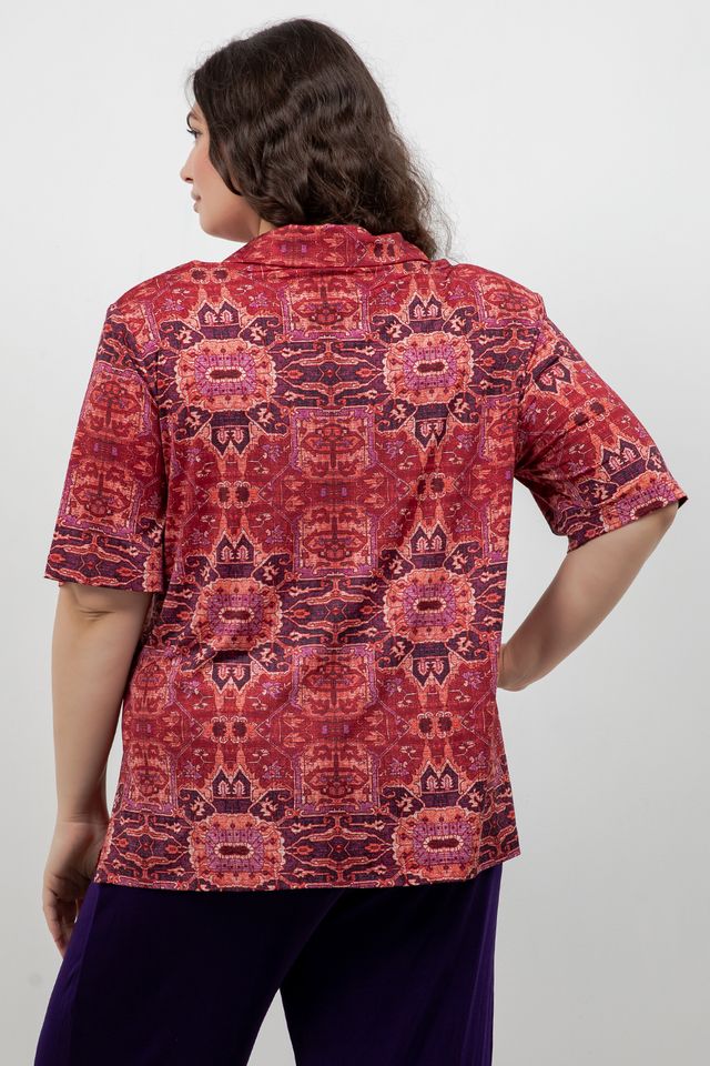 Vikki Vi Jersey Byzantine Spice Camp Shirt