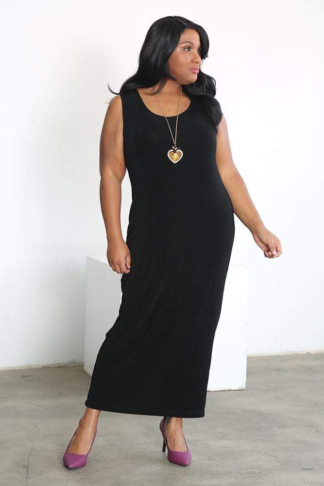 Dresses Vikki Vi Classic Black Maxi Tank Dress