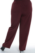 Vikki Vi Jersey Bordeaux Pull on Pant
