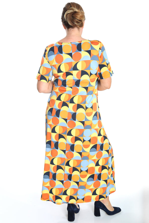 Vikki Vi Jersey Marsha Short Sleeve Faux Wrap Maxi Dress