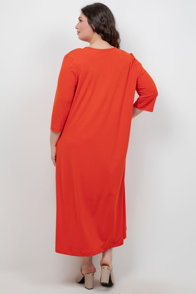 Dresses Vikki Vi Jersey Persimmon V Neck Pocket Dress