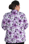 Vikki Vi Jersey Iris Floral 3/4 Sleeve Kimono Jacket