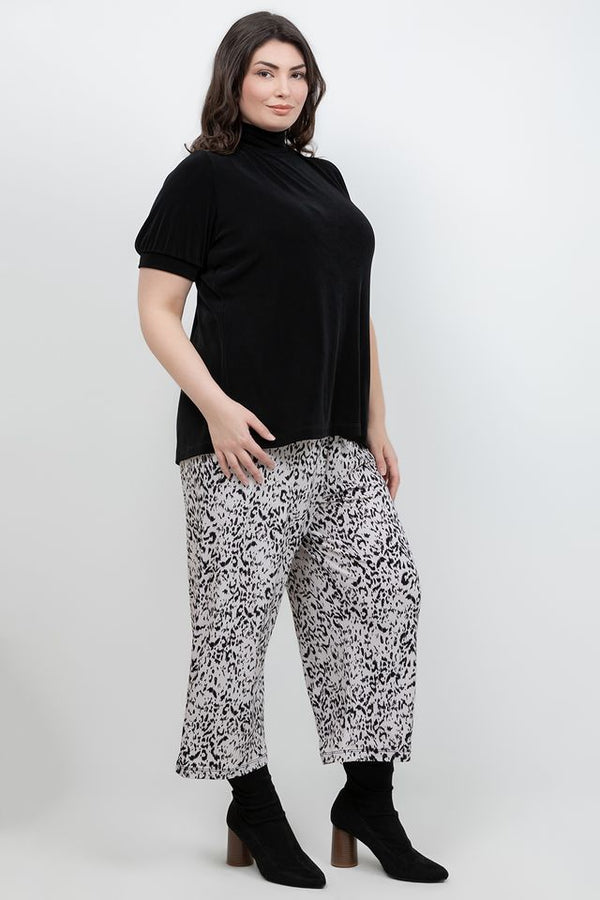 Tops Vikki Vi Classic Black Mock Neck Top