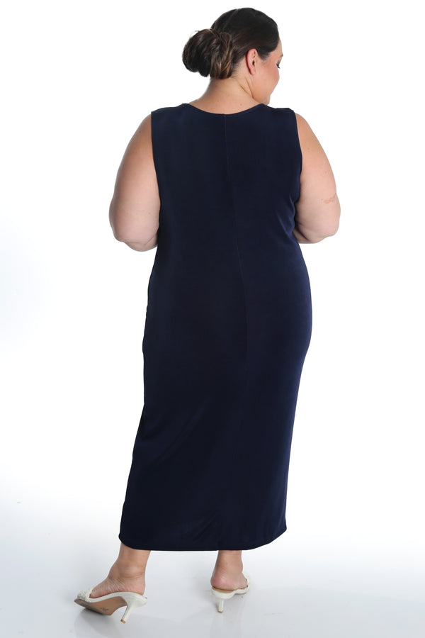 Vikki Vi Classic Navy Maxi Tank Dress