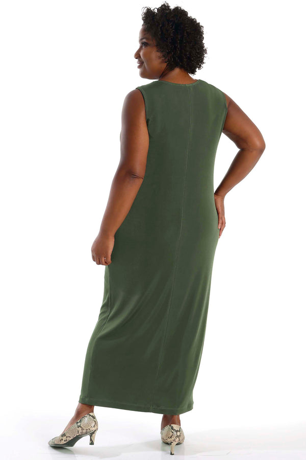Vikki Vi Classic Olive Maxi Tank Dress