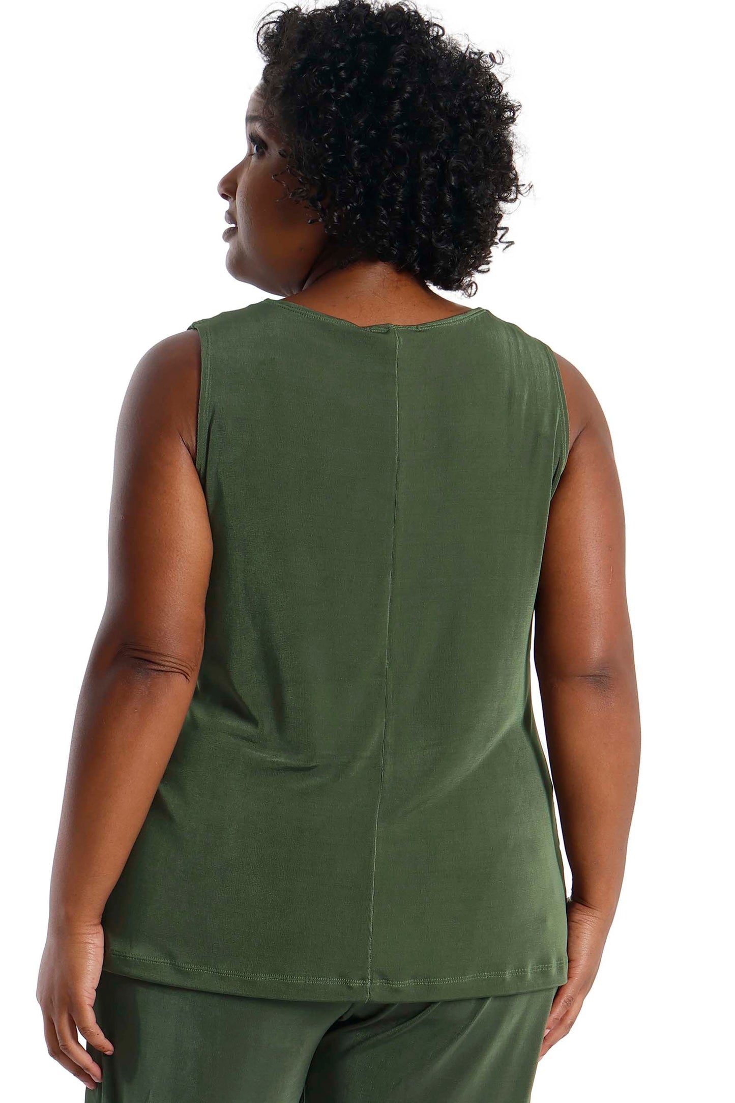Tops Vikki Vi Classic Olive Tank