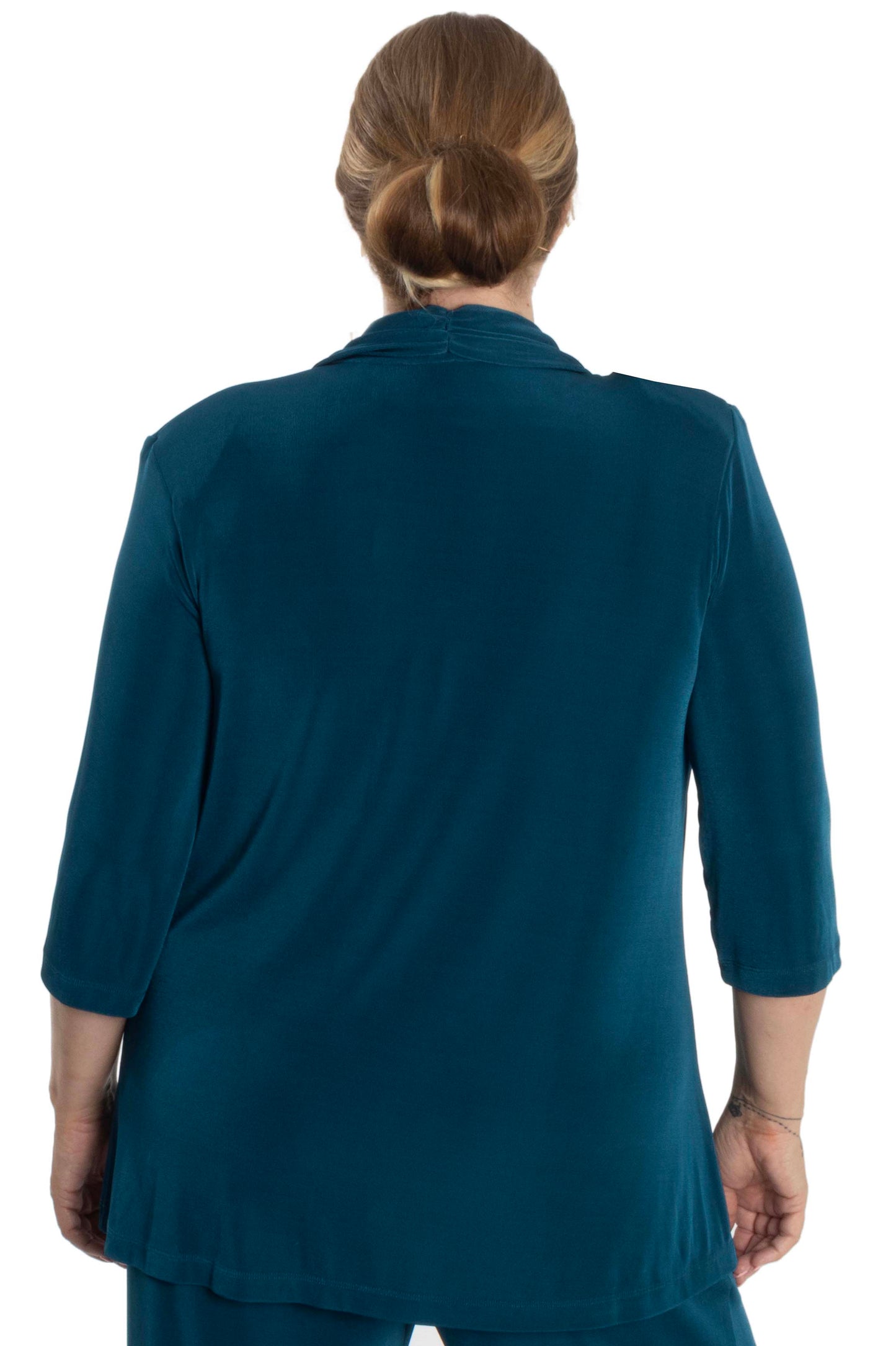 Jackets Vikki Vi Classic Deep Teal 3/4 Sleeve Kimono Jacket