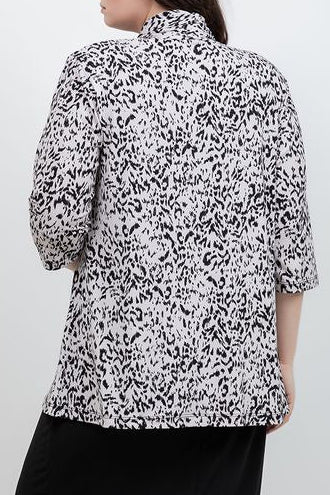 Vikki Vi Jersey Dust Cheetah 3/4 Sleeve Kimono Jacket