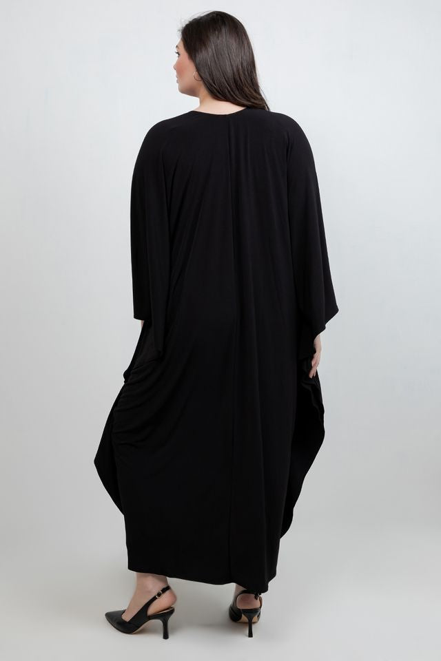Dresses Vikki Vi Jersey Black Zip Front Caftan