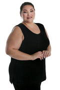 Vikki Vi Classic Black Sleeveless Tunic