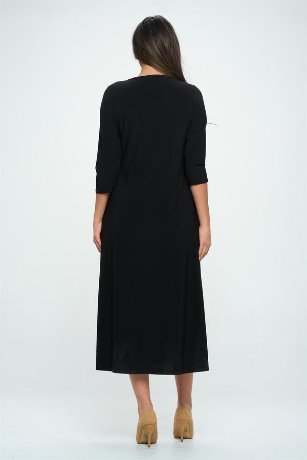 JoStar Black V-Neck Maxi Dress