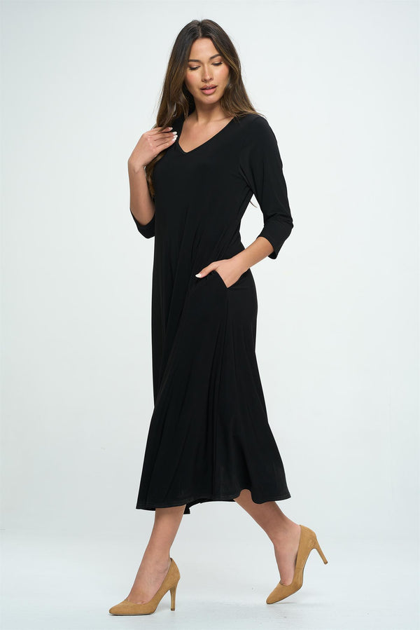 JoStar Black V-Neck Maxi Dress