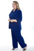 Vikki Vi Classic Royal Blue 3/4 Sleeve Kimono Jacket