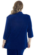 Vikki Vi Classic Royal Blue 3/4 Sleeve Kimono Jacket