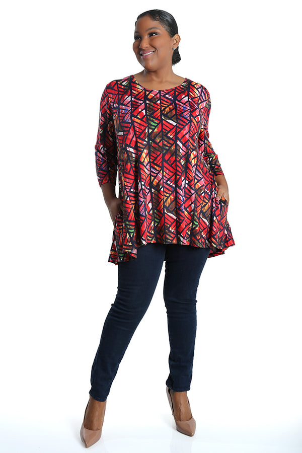 Caribe Michelle 2 Pocket Swing Tunic