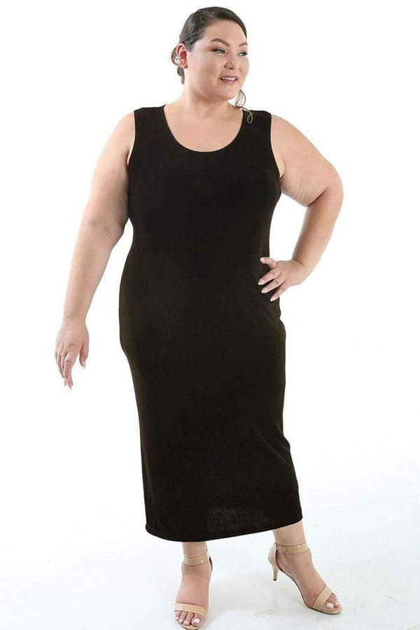 Dresses Vikki Vi Classic Dark Chocolate Sleeveless Maxi Tank Dress
