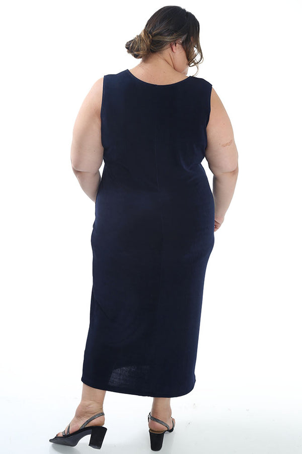 Vikki Vi Classic Navy Maxi Tank Dress