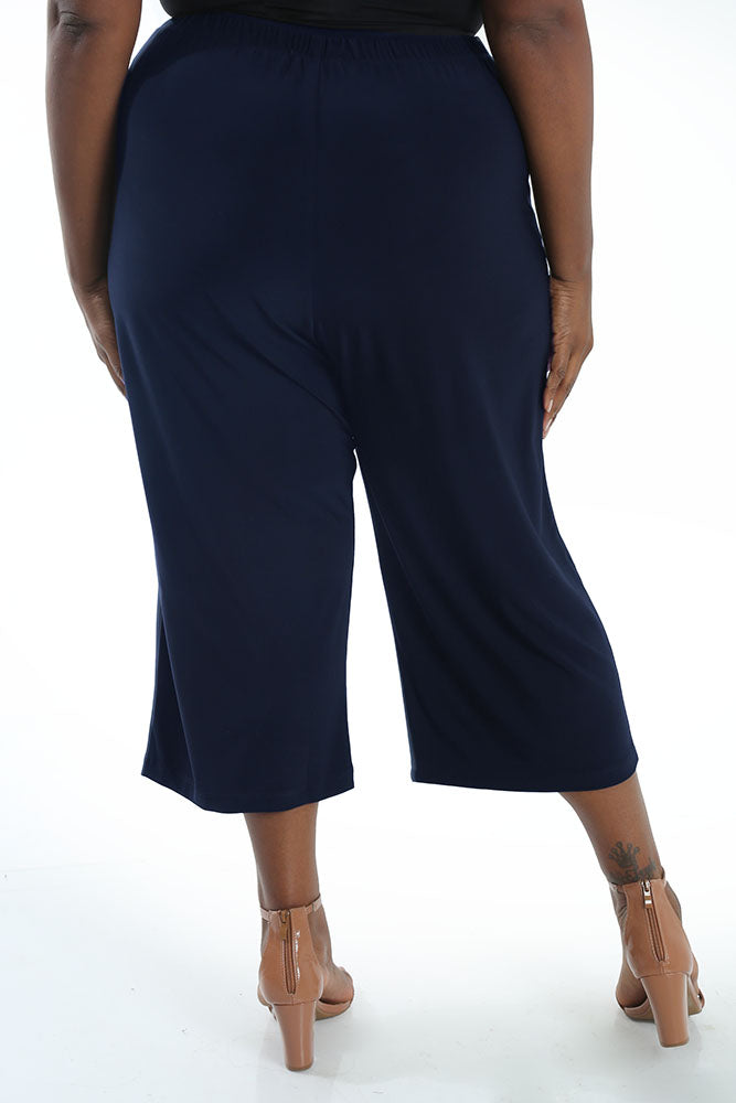Pants Vikki Vi Jersey Navy Crop Pant