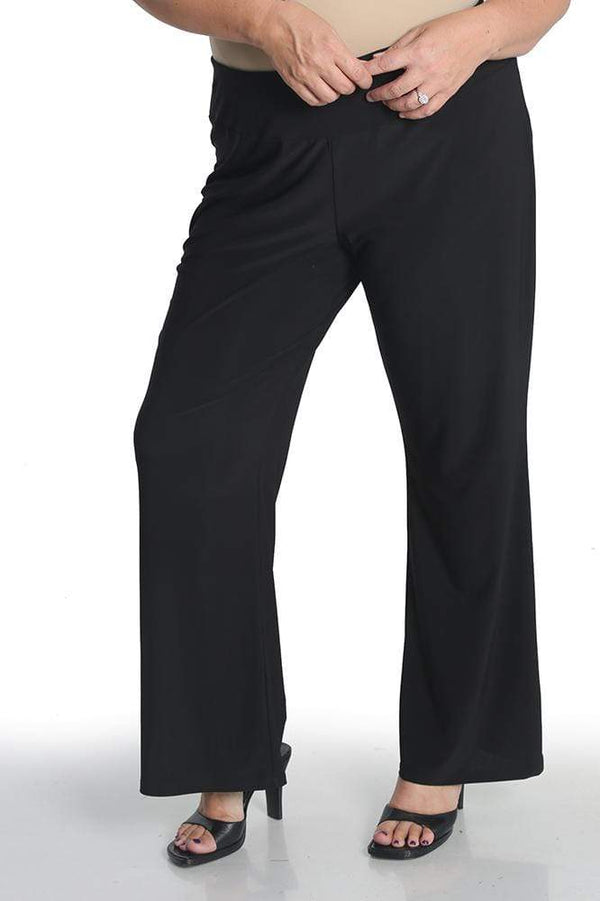 Pants Vikki Vi Jersey Black Bootcut Pull on Pant