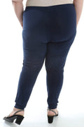 Pants Vikki Vi Jersey Navy Slim Leg Petite Pant