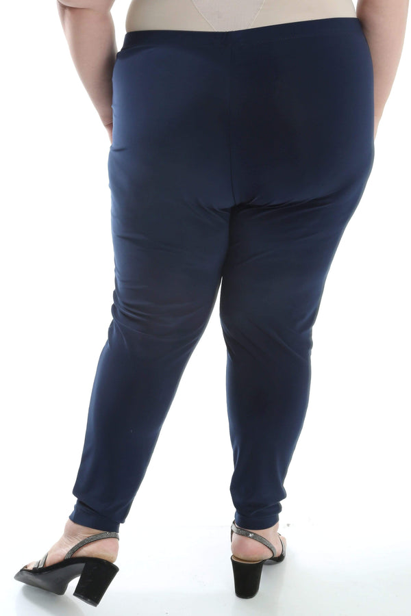 Pants Vikki Vi Jersey Navy Slim Leg Petite Pant