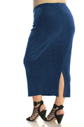 Skirts Vikki Vi Classic French Blue Straight Maxi Skirt