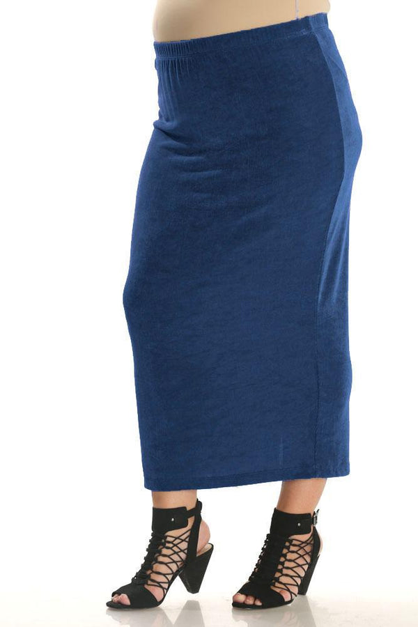 Skirts Vikki Vi Classic French Blue Straight Maxi Skirt