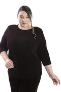 Tops Vikki Vi Classic Dark Chocolate 3/4 Sleeve Top