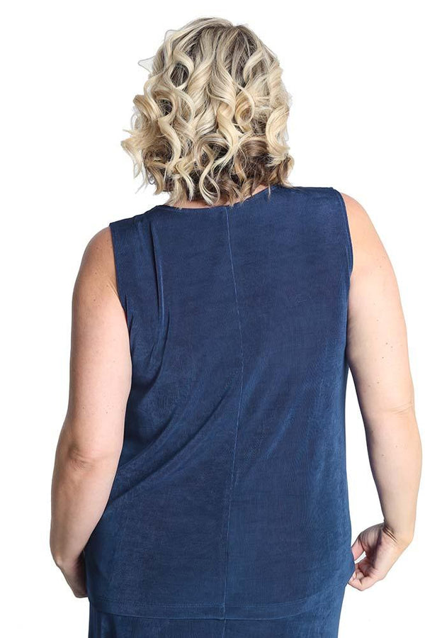 Tops Vikki Vi Classic French Blue Tank