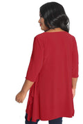 Tops Vikki Vi Jersey Red Handkerchief Tunic