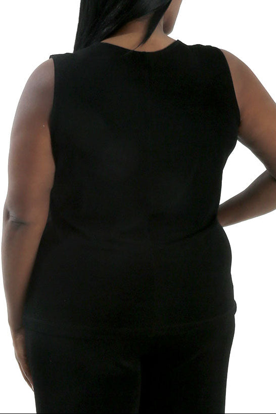 Tops Vikki Vi Classic Black Tank