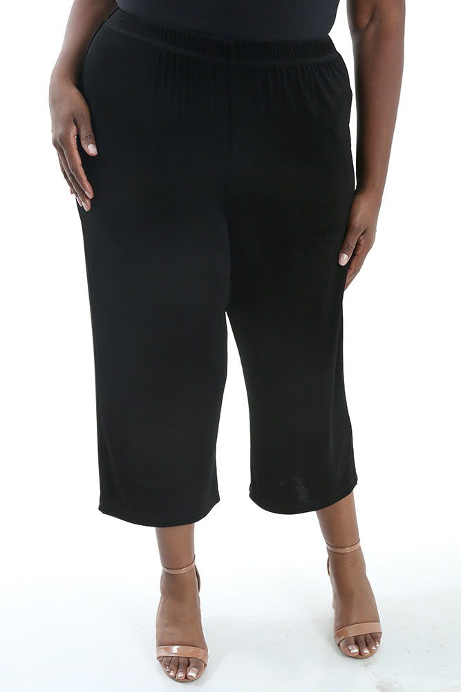 Vikki Vi Classic Black Crop Pant – PlusbyDesign.com