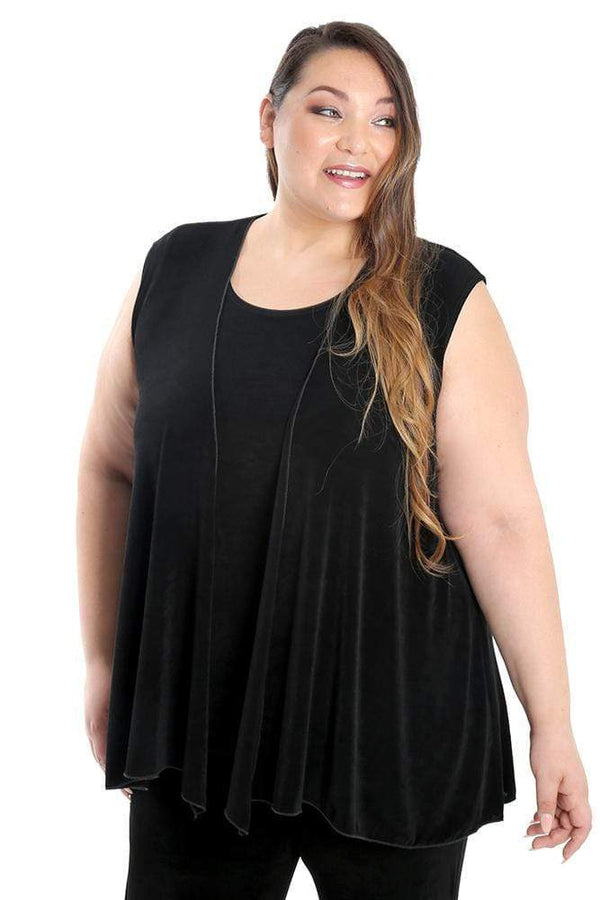 Vests Vikki Vi Classic Black Swing Vest