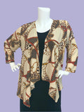 Vikki Vi Gold Chain Leopard Swing Cardigan