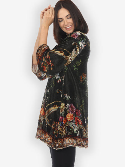 Jackets Baroque Garden Velvet Kimono Jacket